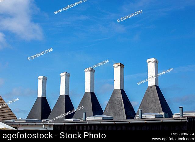 Bornholm, Denmark - August 11, 2020: Exterior view of Svanke smokehouse