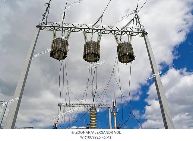 Electric transformers against clouds