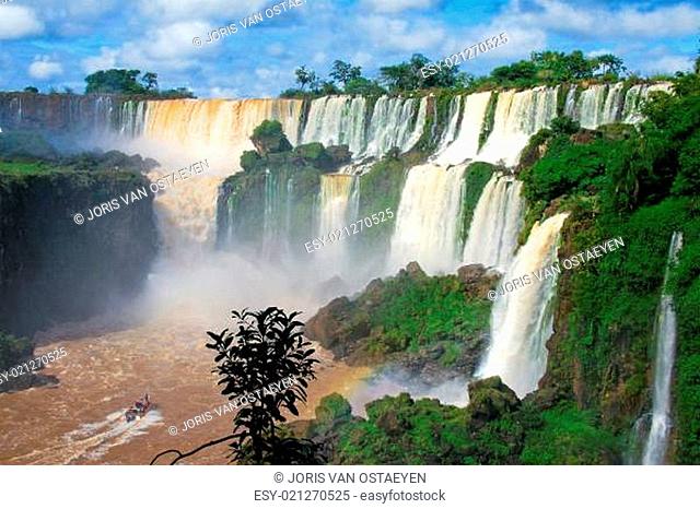 Iguazu water falls in Misiones province, Argentina