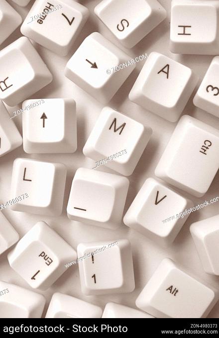 Close up of computer keys abstract background