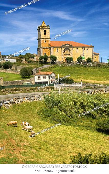 Iglesia parroquial de San Julián y Santa Basilisa, Isla, Cantabria, Northern Spain