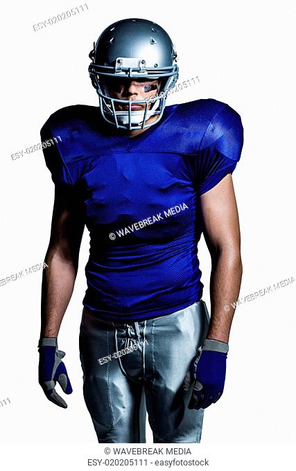American football player standing