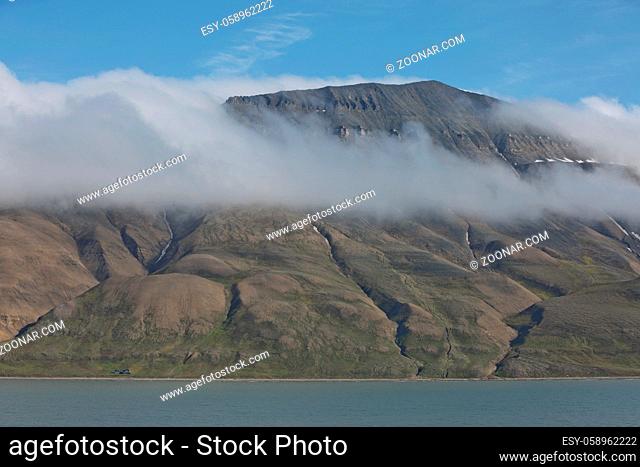Beautiful nature and landscape near Longyearbyen, Spitsbergen in Norway