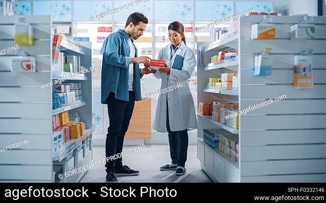 Pharmacist helping a customer