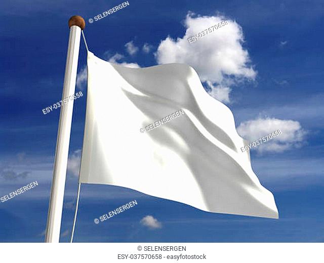White flag (with clipping path)