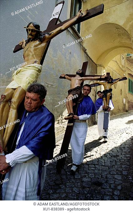Procida, Italy.The traditional Good Friday Processione del Cristo Morto e dei Misteri.
The traditional Good Friday Procession of the Dead Christ & the Mysteries
