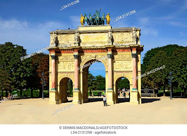 Arc de Triomphe du Carrousel Paris France Europe FR City of Lights