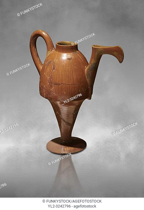 Terra cotta Hittite beaker shaped side spouted pitcher - 1700 BC to 1500BC - Kültepe Kanesh - Museum of Anatolian Civilisations, Ankara, Turkey