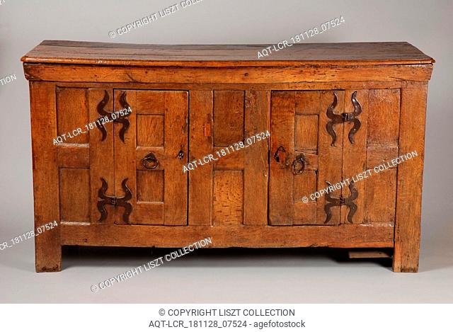 Oak bread cabinet, cabinet cabinet furniture furniture interior design wood oak wood, Two small doors iron locks and fittings in the cupboard shelf