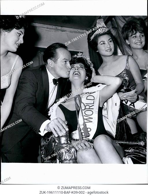 Nov. 10, 1961 - 10-11-61 Miss United Kingdom becomes ?¢‚Ç¨?ìMiss World 1961?¢‚Ç¨¬ù. Congratulations from Bob Hope ?¢‚Ç¨‚Äú Lovely eighteen year old Miss...