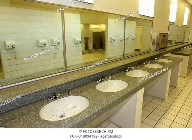 MD, Maryland, men's bathroom, sinks
