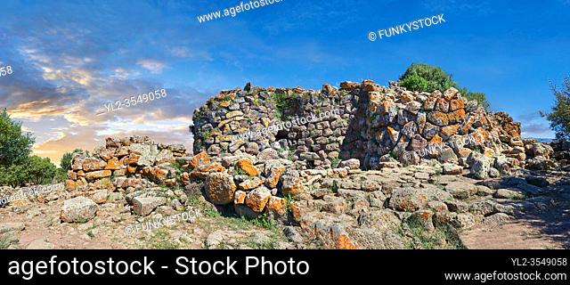 Picture and image of the prehistoric magalith ruins of Nuraghe Arrubiu ( Red Nuraghe), archaeological site, Bronze age (14 -9 th century BC)