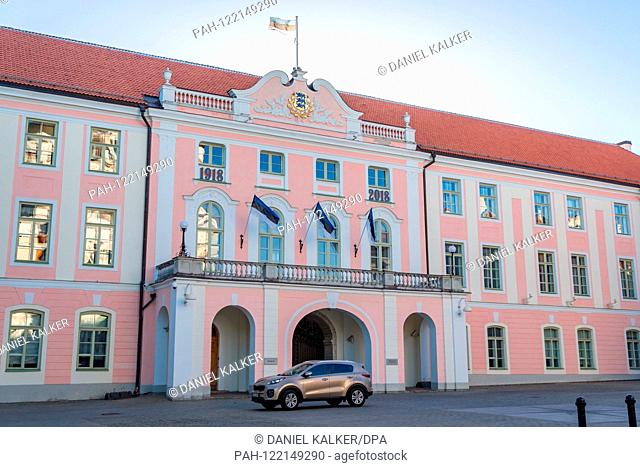 Estonia: Toompea Castle: the seat of the Estonian Parliament in Tallinn..Photo from June 4th, 2018. | usage worldwide. - Tallinn/Harju/Estonia