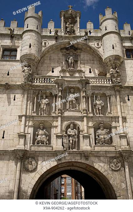 Arco de Santa Maria town gate, Burgos, Castilla-Leon, Spain
