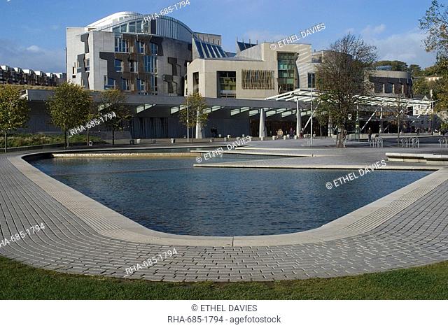 New Scottish Parliament building, architect Enric Miralles, Holyrood, Edinburgh, Scotland, United Kingdom, Europe