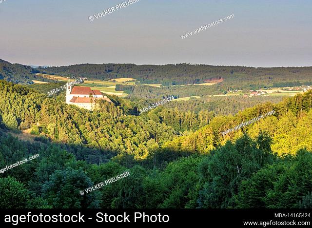 bergern im dunkelsteinerwald, pilgrim church maria langegg, forest dunkelsteinerwald in wachau, niederösterreich / lower austria, austria