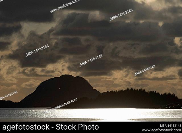 clouds at dusk over the northern sea, seterlandet, lapland, norway