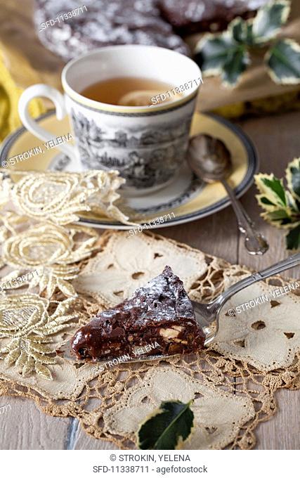 Panforte, Italian Christmas cake with tea