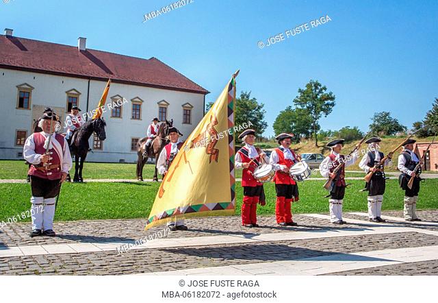 Romania, Alba Julia City, Alba Julia Citadel, Parade, Reintregirii Neamului Cathedral