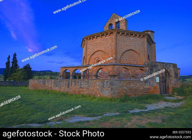 Santa Maria de Eunate, Romanesque church, Eunate church, Way of St. James, Muruzabal, Navarre, Spain, Europe