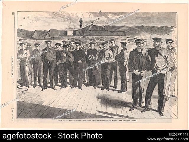 Crew of U.S. Steamsloop 'Colorado' (Harper's Weekly, Vol. V), July 13, 1861. Creator: Anon
