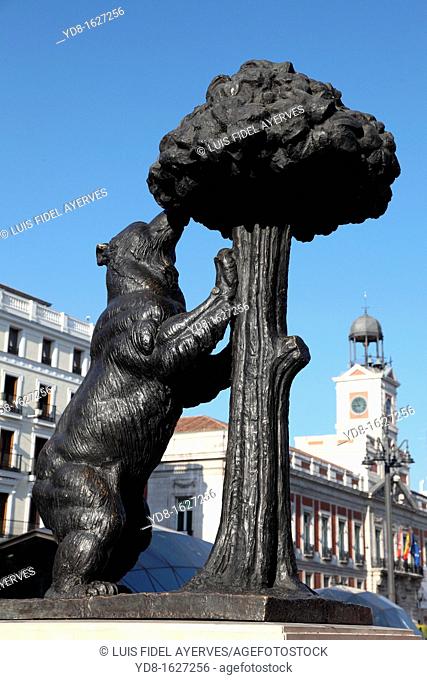 El Oso y El Madroño, symbol of Madrid, Spain, Europe
