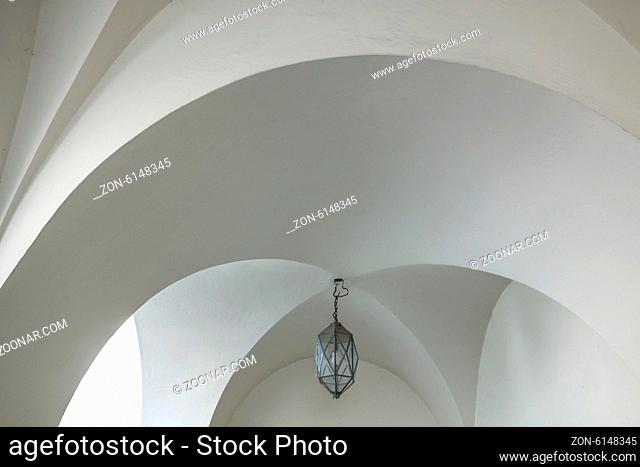 lamp on the white ceiling