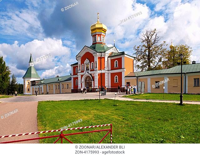Russian orthodox church. Iversky monastery in Valday, Russia