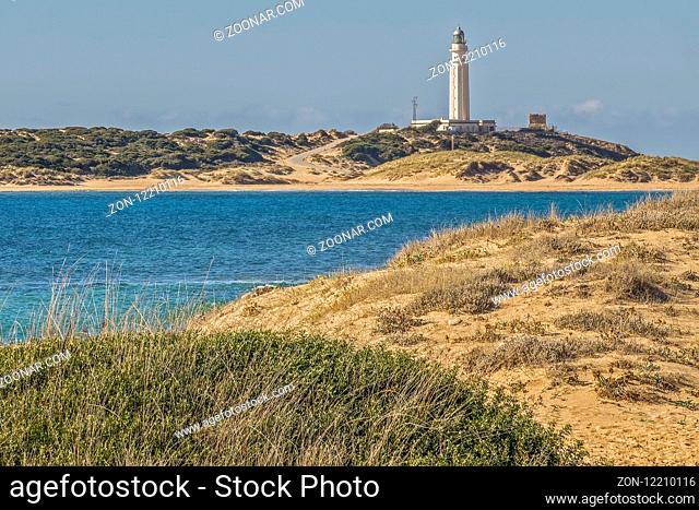 Cape Trafalgar Lighthouse, Los Canos de Meca, Cadiz Province, Spain