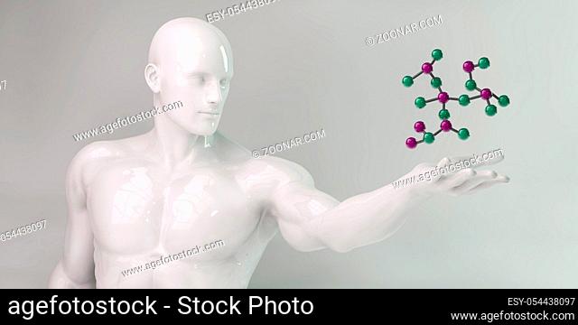 Futuristic Science Background with DNA Sequence Data