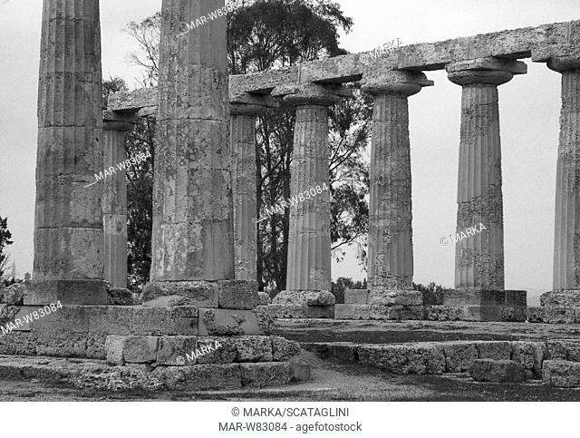 italy, basilicata, bernalda, greece temple