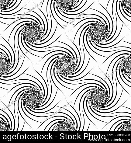 Simple spiral pattern in black and white. Graphic design