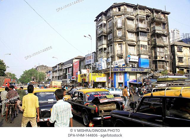 Scene on Maulana Shaukatali road ; Grant road ; Bombay now Mumbai ; Maharashtra ; India