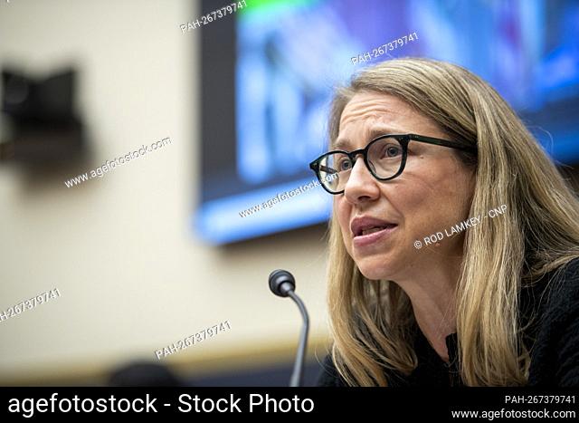 Alesia Jeanne Haas, CEO, Coinbase Inc. and CFO, Coinbase Global Inc., appears during a House Committee on Financial Services hearing €œDigital Assets and the...