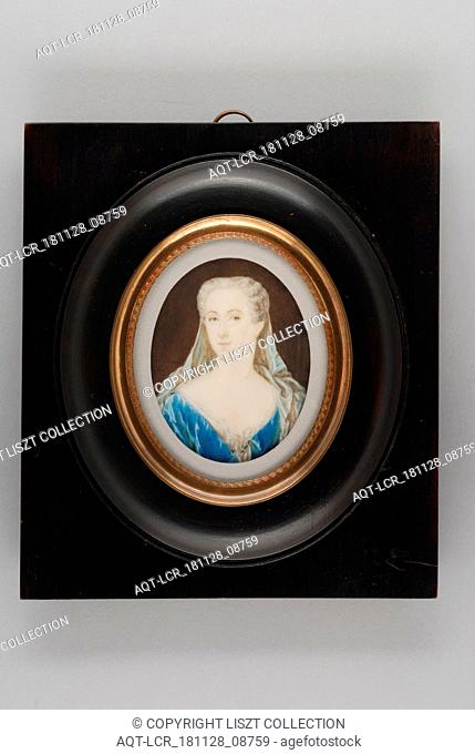 DaniÃ«l Bruyninx, Portrait miniature by Sara Johanna van Campen, post mortem, portrait miniature painting footage gold wood ivory paint watercolor ivory backing...