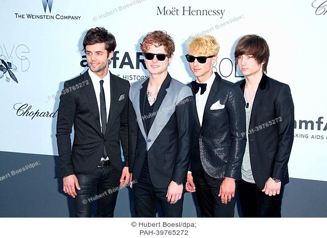 Ian Keaggy (l-r), Nash Overstreet, Ryan Follese and Jamie Follese of Hot Chelle Rae attend amfAR's 20th Annual Cinema Against AIDS Gala during the 66th Cannes...