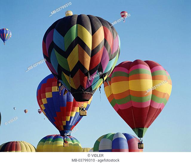 heaven, hot-air balloons, colorfully,  different   USA, New Mexico, Albuquerque, Hot air balloon Fiesta balloon festival festival, event, balloons, balloon trip