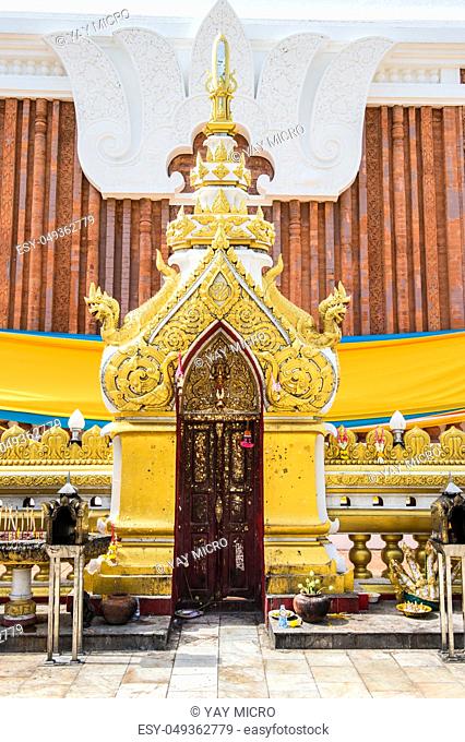 Phra That Phanom Pagoda in Temple Laotian Style of Chedi, Nakhon Phanom, Thailand