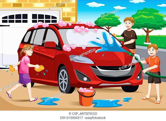 Helping clean car Stock Photos and Images | agefotostock
