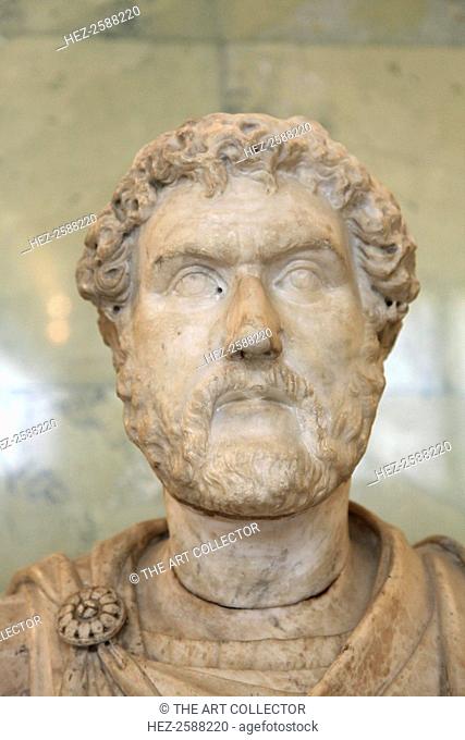 Portrait of Antoninus Pius, third quarter of 2nd century. Antoninus Pius (86-161) was Roman Emperor from 138-161. Found in the collection of The Hermitage
