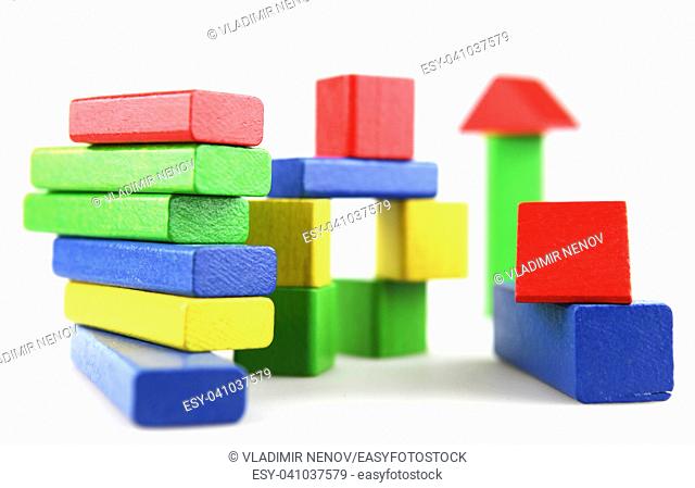 Children's wooden blocks for play