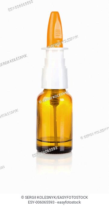 Nasal spray isolated on a white background