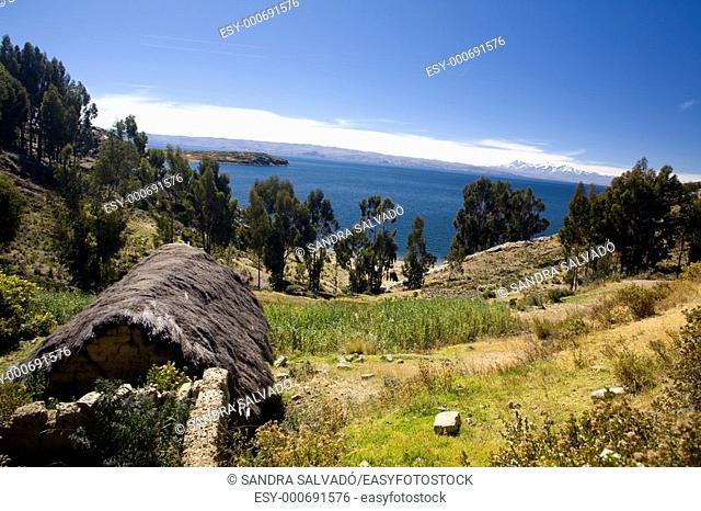 Cordillera Real Mountains, Isla del Sol, Lago Titicaca  Reserva Nacional del Titicaca  Bolivia