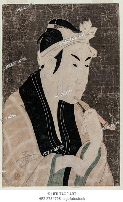 Matsumoto Koshiro IV as Gorobei, the Fish Seller from Sanya, 1794. Creator: Toshusai Sharaku (Japanese)