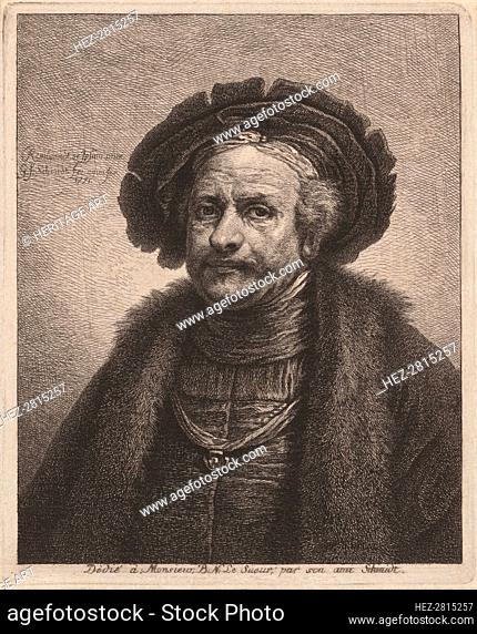 Self-Portrait of Rembrandt, 1771. Creator: Georg Friedrich Schmidt