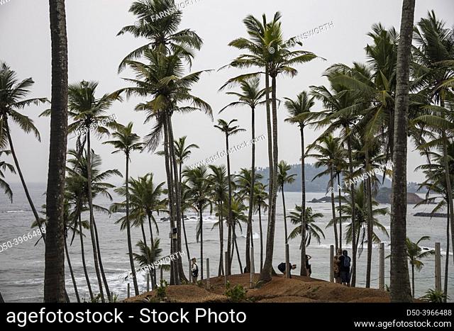 Mirissa, Sri Lanka People at a famous lookout at Mirissa beach
