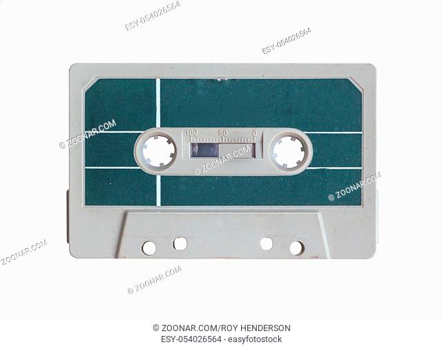 Isolated Grungy Retro Old Plastic Cassette Tape
