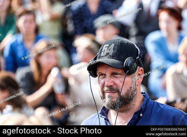 Czech director David Ondricek is seen during the shooting of the film Zatopek in Brno, Czech Republic, August, 30, 2019. The Czech Film and Television Academy...