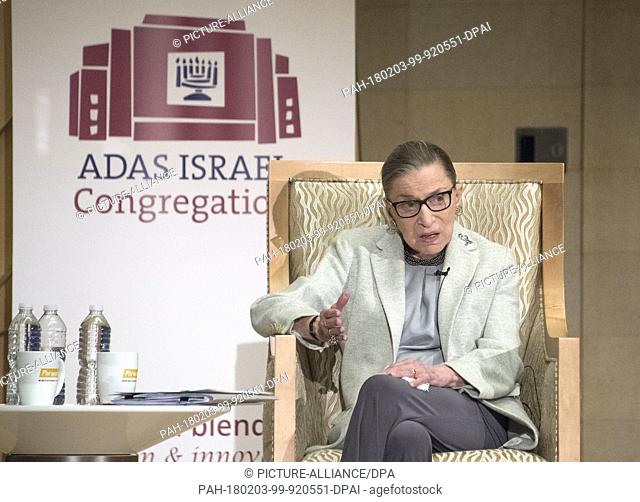 FILED - Associate Justice of the Supreme Court of the United States Ruth Bader Ginsburg appears at Adas Israel Congregation in Washington, DC on Thursday