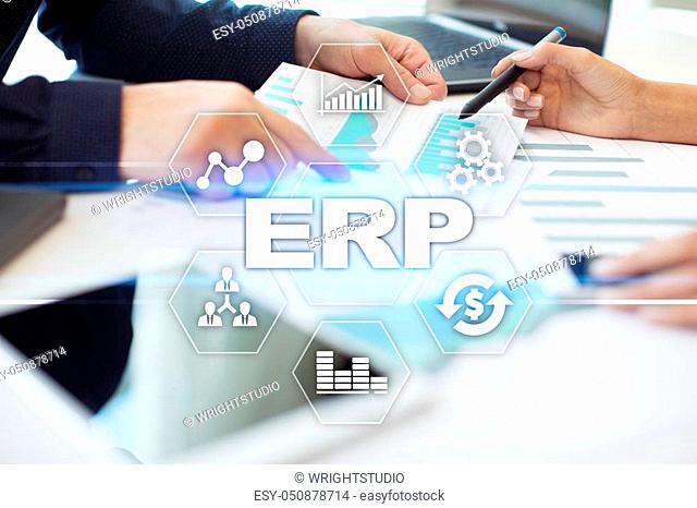 Enterprise resources planning business and technology concept